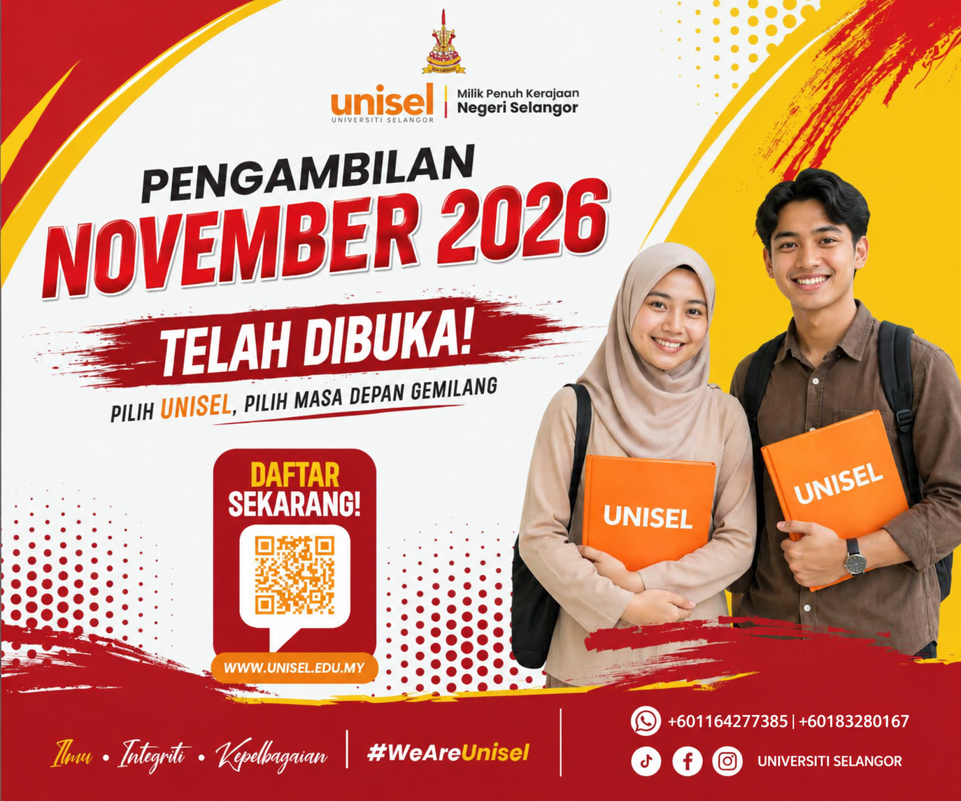 UNISEL November 2026 Admissions Poster
